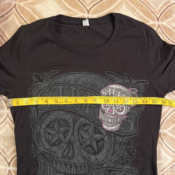 Sturgis Bike Week T-shirt black purple skull 2019 76th annual - Picture 5 of 5